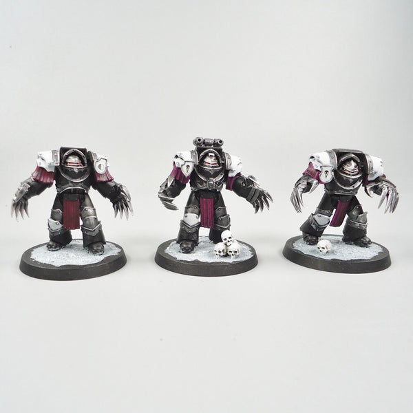 Warhammer 30k Army Raven Guard Horus Heresy Cataphractii Terminators x5 Painted