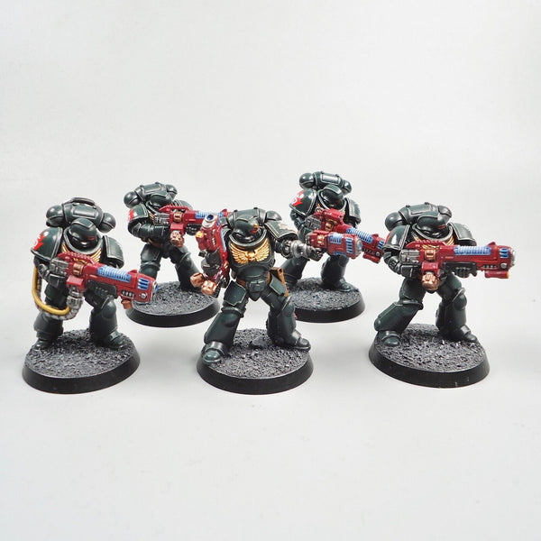 Warhammer 40k Army Space Marines Dark Angels Primaris Hellblasters x5 Painted