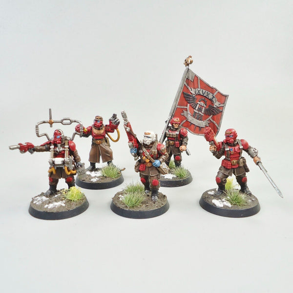 Warhammer 40k Army Astra Militarum Imperial Guard Cadian Command Squad Painted