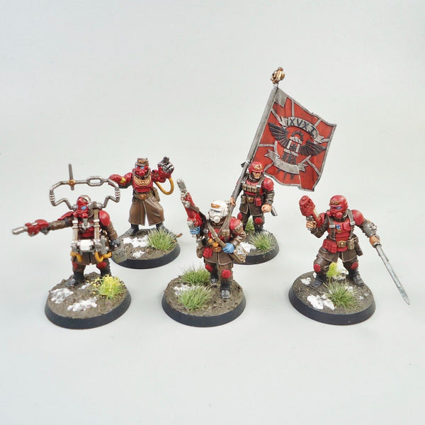 Warhammer 40k Army Astra Militarum Imperial Guard Cadian Command Squad Painted