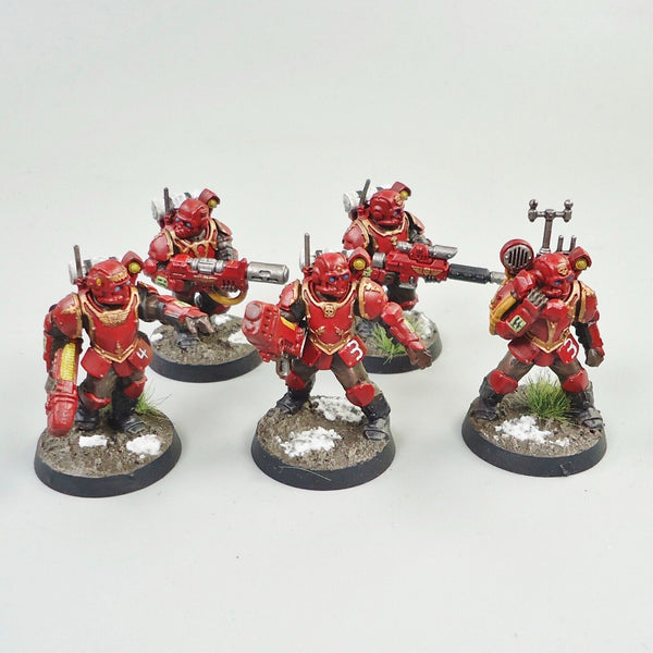 Warhammer 40k Army Astra Militarum Imperial Guard Tempestus Scions x5 Painted