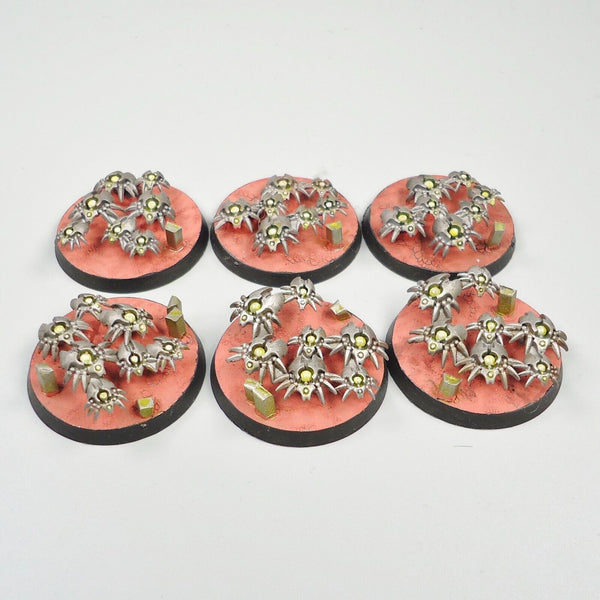 Warhammer 40k Army Necrons Necron Scarab Bases x6 Painted and Based