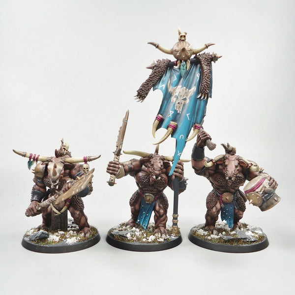 Warhammer Fantasy Age of Sigmar Army Beasts Of Chaos Beastmen Bullgors x3