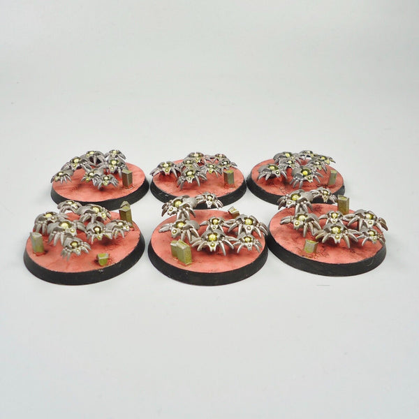 Warhammer 40k Army Necrons Necron Scarab Bases x6 Painted and Based