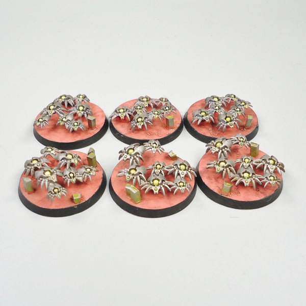 Warhammer 40k Army Necrons Necron Scarab Bases x6 Painted and Based