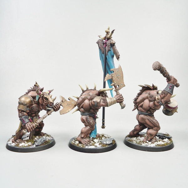 Warhammer Fantasy Age of Sigmar Army Beasts Of Chaos Beastmen Bullgors x3