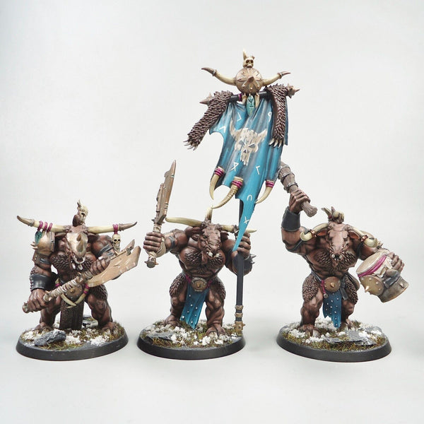 Warhammer Fantasy Age of Sigmar Army Beasts Of Chaos Beastmen Bullgors x3