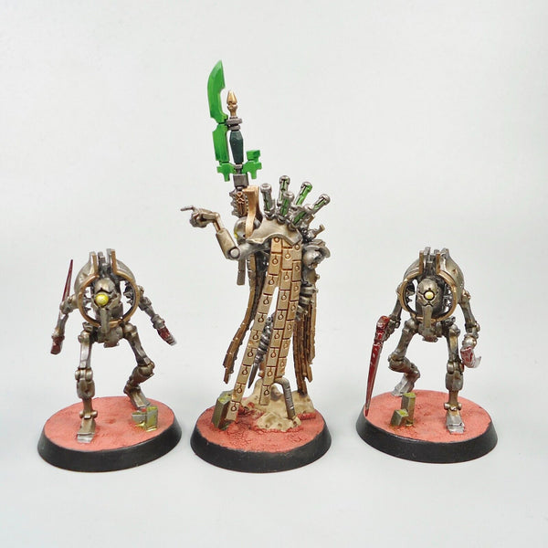 Warhammer 40k Army Necron Plasmancer Painted and Based