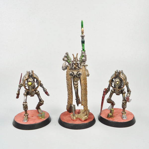 Warhammer 40k Army Necron Plasmancer Painted and Based