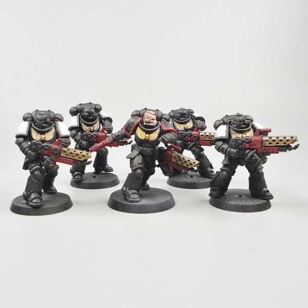 Warhammer 40k Army Space Marines Black Templars Infernus Marines x5 Part Painted