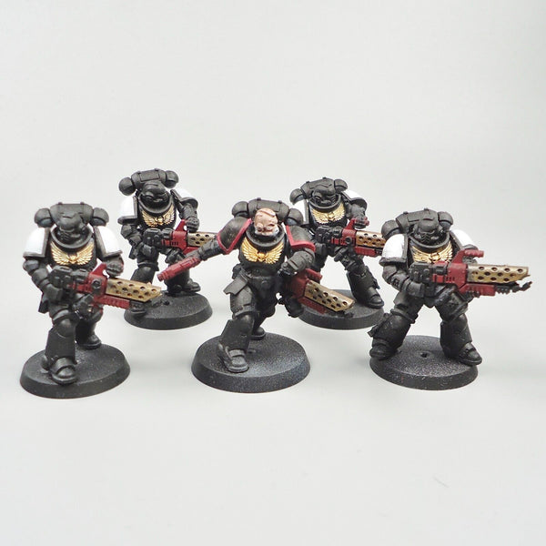 Warhammer 40k Army Space Marines Black Templars Infernus Marines x5 Part Painted