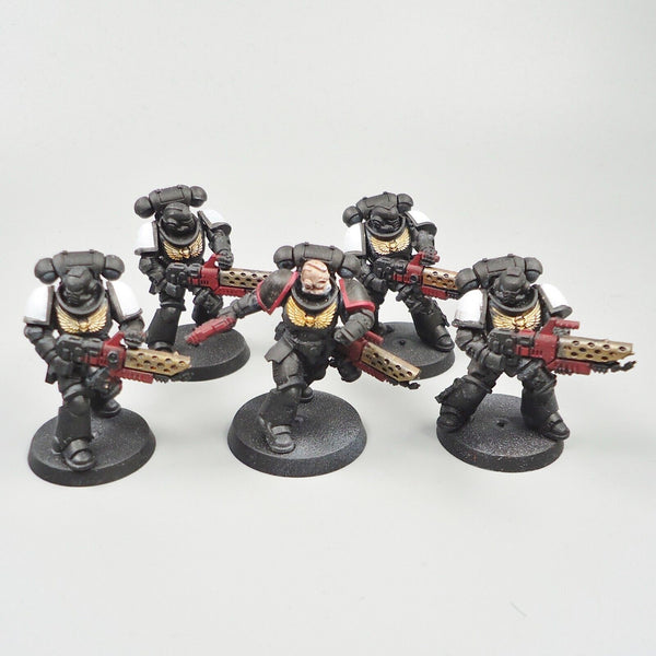 Warhammer 40k Army Space Marines Black Templars Infernus Marines x5 Part Painted