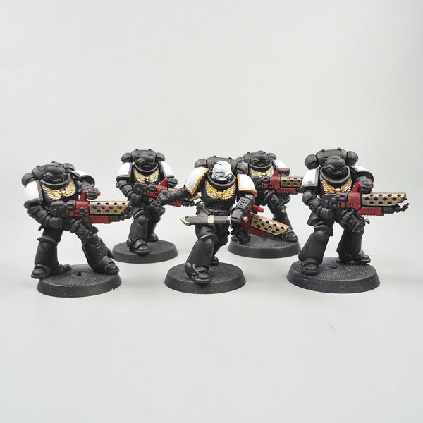 Warhammer 40k Army Space Marines Black Templars Infernus Marines x5 Part Painted