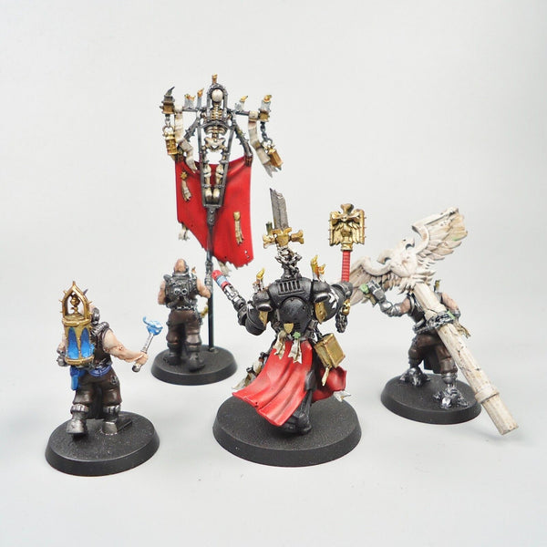 Warhammer 40k Army Space Marines Black Templars Chaplain Grimaldus & Retinue