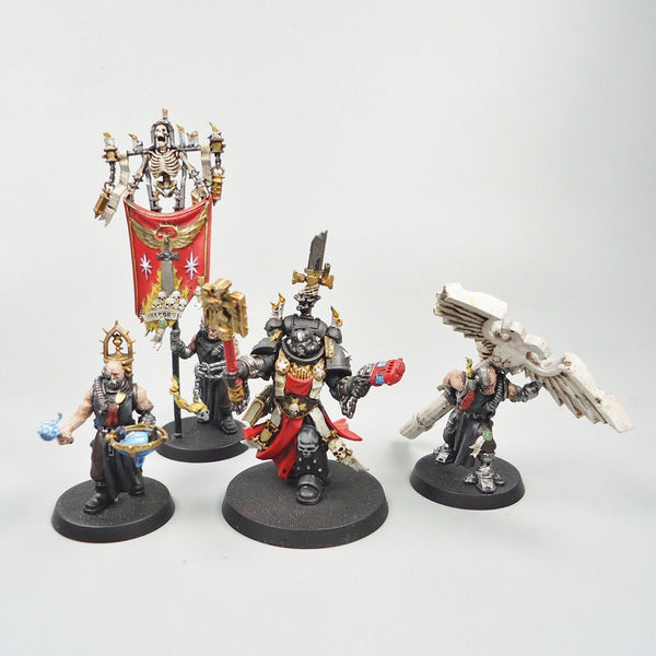 Warhammer 40k Army Space Marines Black Templars Chaplain Grimaldus & Retinue