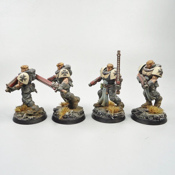 Warhammer 40k Army Space Marines Black Templars Neophytes x4 Painted