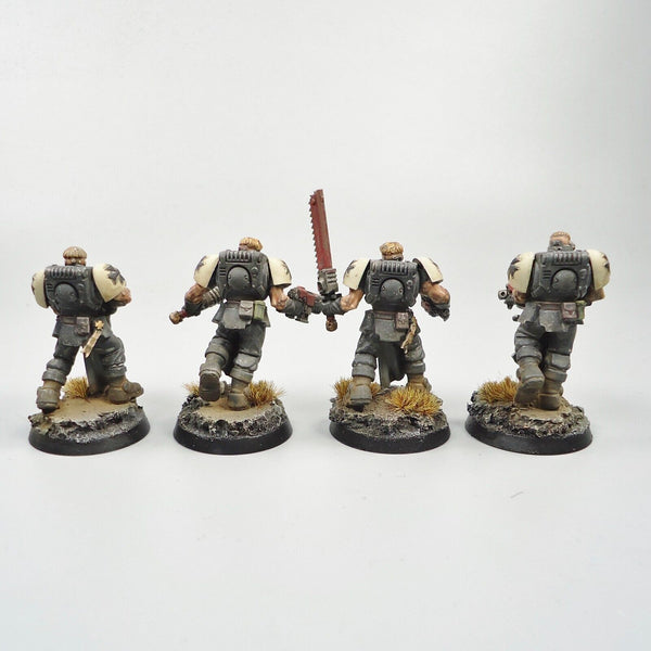 Warhammer 40k Army Space Marines Black Templars Neophytes x4 Painted