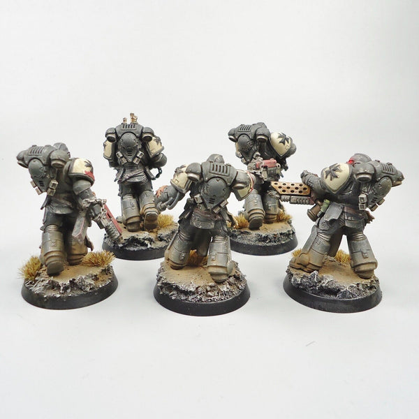 Warhammer 40k Army Space Marines Black Templars Crusaders x5 Painted