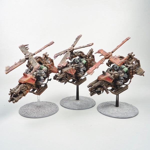 Warhammer 40k Ork Army Ork Deffkoptas x3 Painted