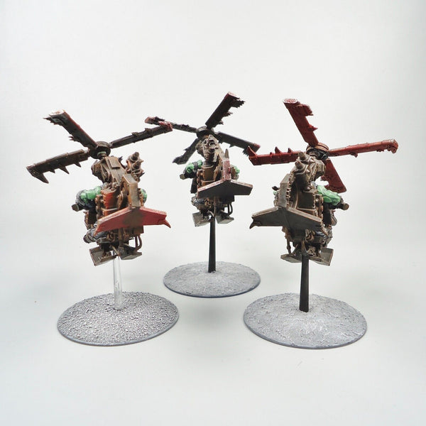 Warhammer 40k Ork Army Ork Deffkoptas x3 Painted