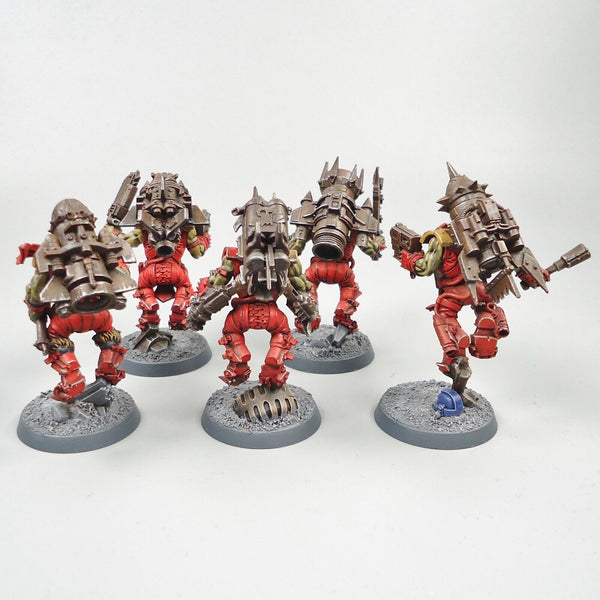 Warhammer 40k Ork Army Orks Stormboyz x5 Painted