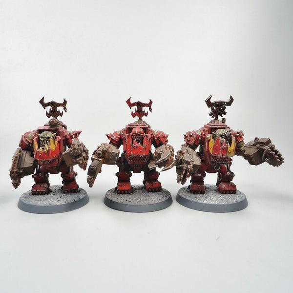 Warhammer 40k Ork Army Ork Meganobz x3 Painted