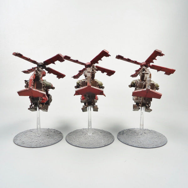 Warhammer 40k Ork Army Ork Deffkoptas x3 Painted