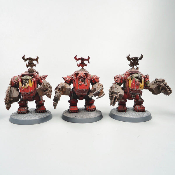 Warhammer 40k Ork Army Ork Meganobz x3 Painted