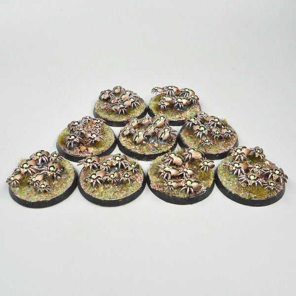 Warhammer 40k Army Necrons Necron Scarab Bases x9 Painted and Based