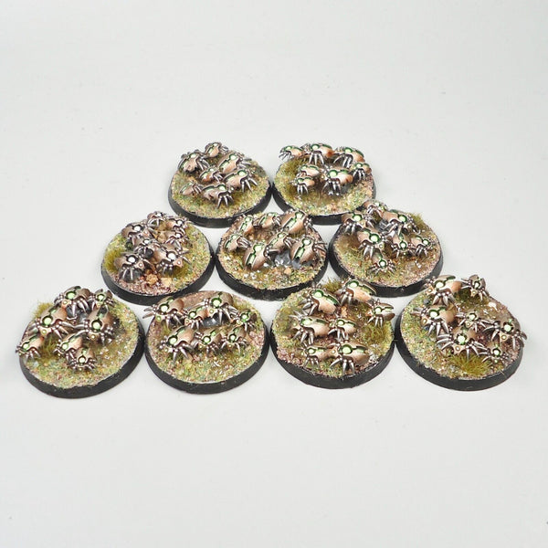 Warhammer 40k Army Necrons Necron Scarab Bases x9 Painted and Based