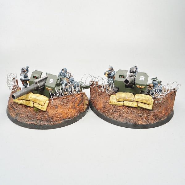 Warhammer 40k Army Astra Militarum Imperial Guard Ordanance Batteries Painted