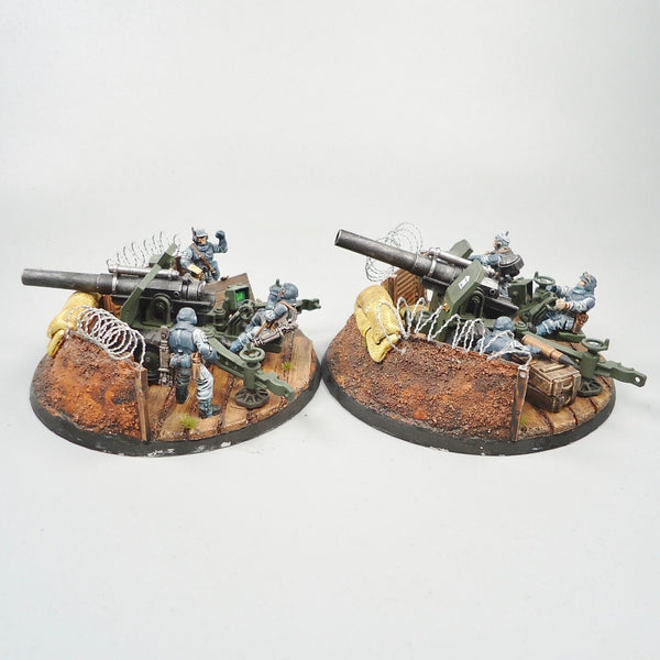 Warhammer 40k Army Astra Militarum Imperial Guard Ordanance Batteries Painted