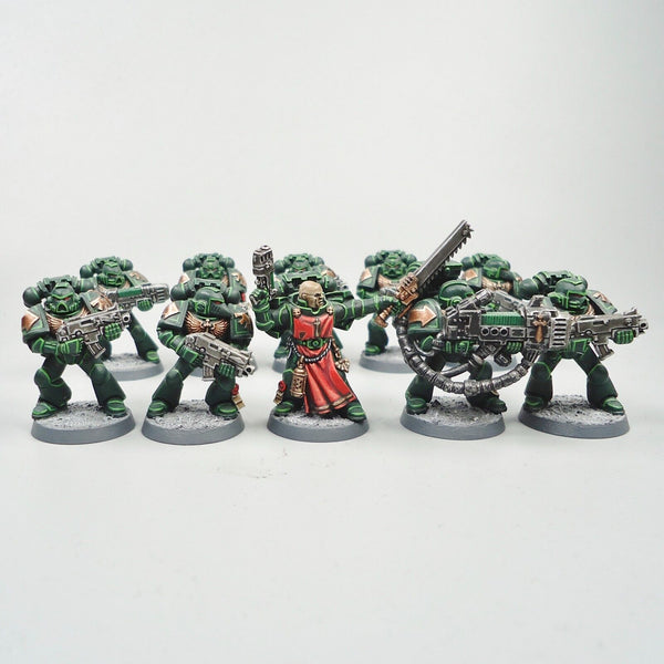 Warhammer 40k Army Space Marines Dark Angels Tactical Squad Painted