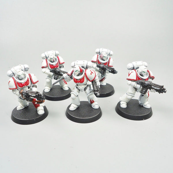 Warhammer 40k Army Space Marines White Scars Primaris Intercessors x5 Painted