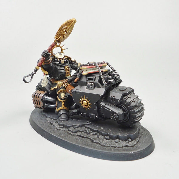 Warhammer 40k Army Space Marines White Scars Primaris Chaplain On Bike Painted