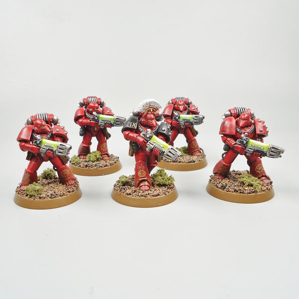Blood Angels Tactical Marines x5 Painted Warhammer 30k Army Horus Heresy