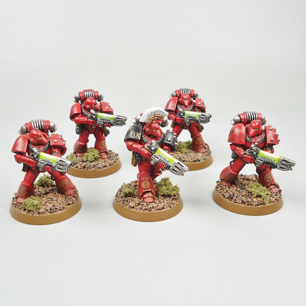 Blood Angels Tactical Marines x5 Painted Warhammer 30k Army Horus Heresy