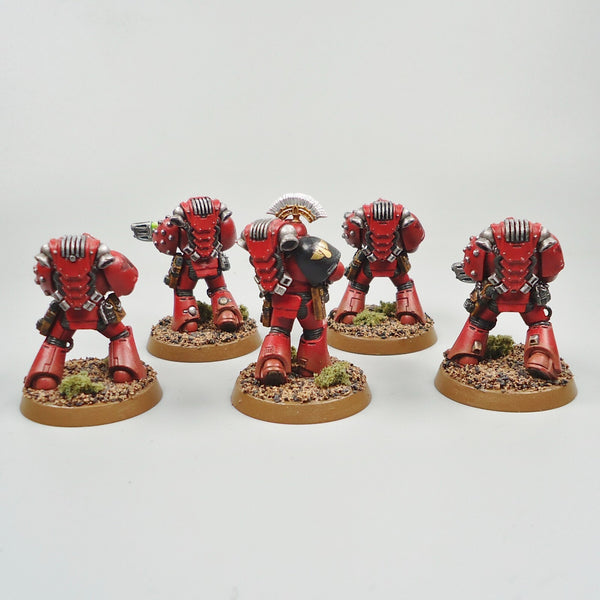 Blood Angels Tactical Marines x5 Painted Warhammer 30k Army Horus Heresy