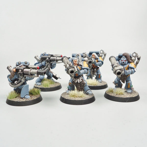 Space Wolves Heavy Weapons Marines x5 Painted - Warhammer 40k Army Space Marines