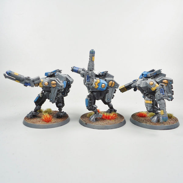 Tau Empire Crisis Battlesuits x3 Painted And Based - Warhammer Army 40k