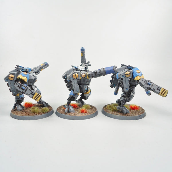 Tau Empire Crisis Battlesuits x3 Painted And Based - Warhammer Army 40k