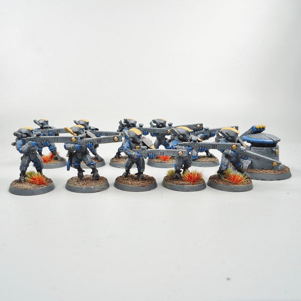 Tau Empire Fire Warriors x10 Painted And Based - Warhammer Army 40k