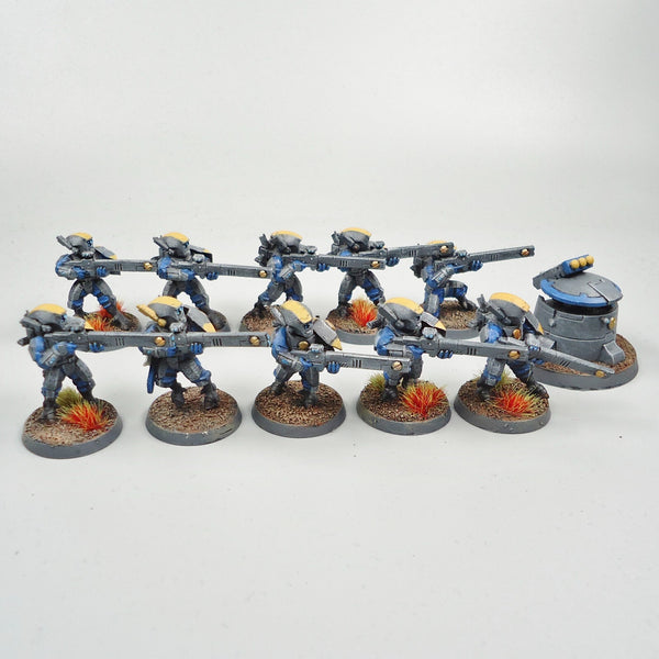 Tau Empire Fire Warriors x10 Painted And Based - Warhammer Army 40k