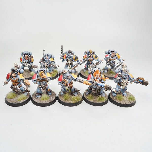 Space Wolves Marines x10 Painted - Warhammer 40k Army Space Marines