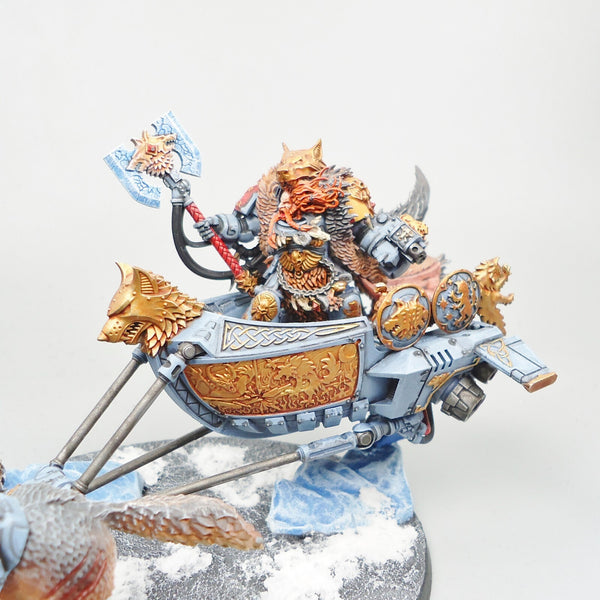 Space Wolves Logan Grimnar on Stormrider Warhammer 40k Army Space Marines