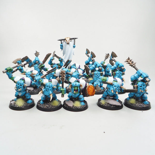 Warhammer Fantasy Age of Sigmar Army Orruk Warclans Ironjawz Ardboyz x15 Painted