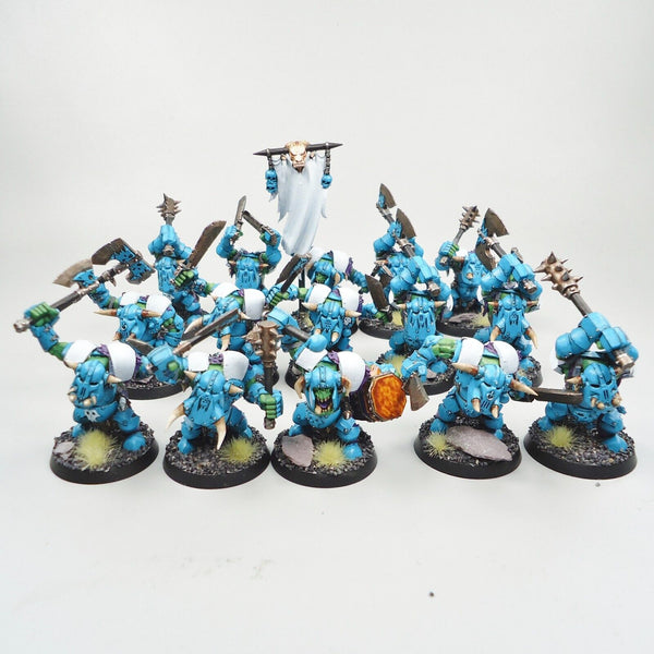 Warhammer Fantasy Age of Sigmar Army Orruk Warclans Ironjawz Ardboyz x15 Painted