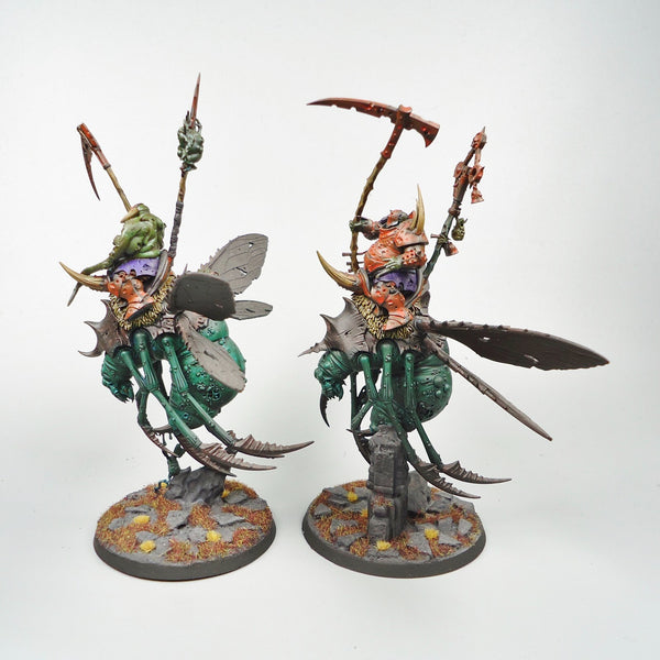 Warhammer Age Of Sigmar Army Maggotkin of Nurgle Pusgoyle Blightlords x2 Painted