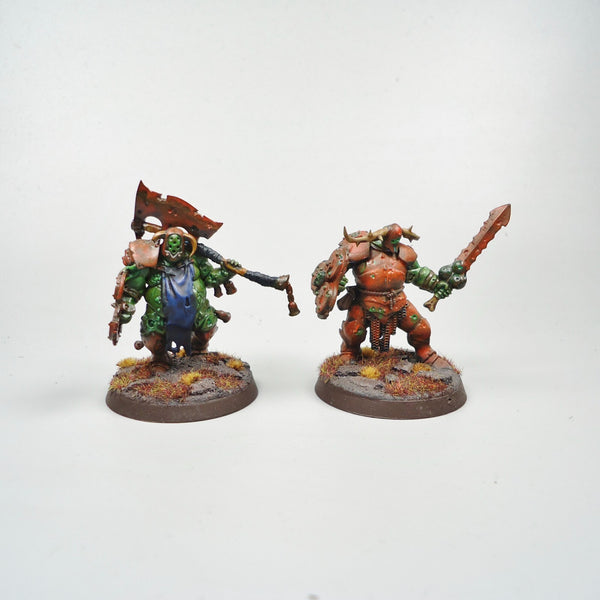Warhammer Age Of Sigmar Army Maggotkin of Nurgle Blightkings x5 Painted
