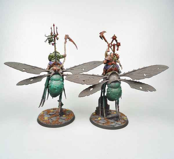 Warhammer Age Of Sigmar Army Maggotkin of Nurgle Pusgoyle Blightlords x2 Painted